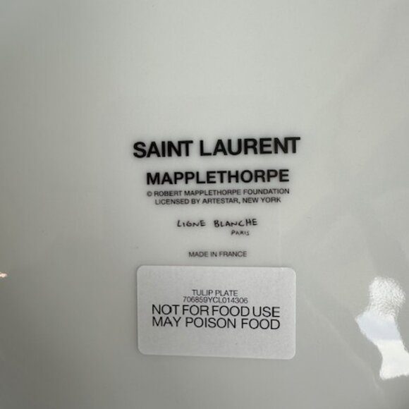 Saint Laurent + Mapplethorpe White Tulip Plate BNIB - Picture 4 of 5